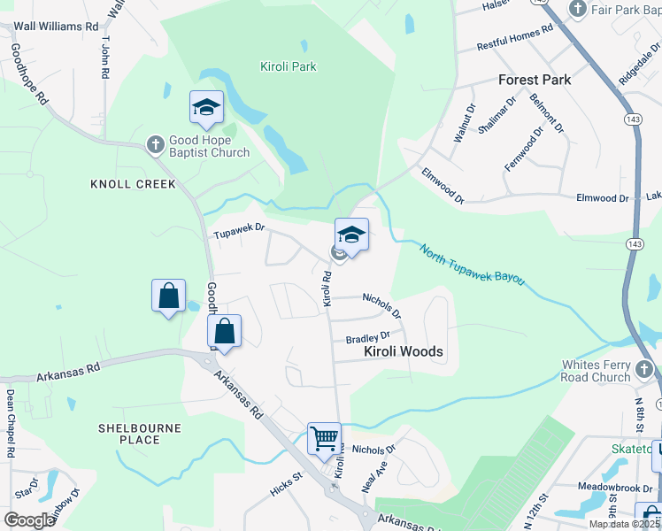 map of restaurants, bars, coffee shops, grocery stores, and more near 497 Kiroli Rd in West Monroe