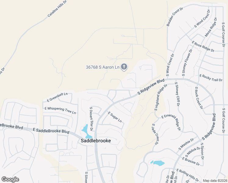 map of restaurants, bars, coffee shops, grocery stores, and more near 64294 East Calle Rosa Linda in Tucson