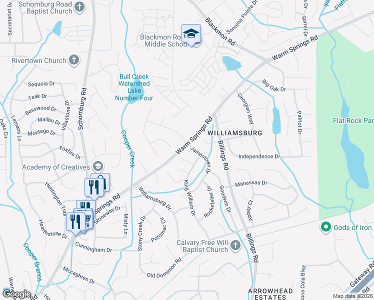 map of restaurants, bars, coffee shops, grocery stores, and more near in Columbus