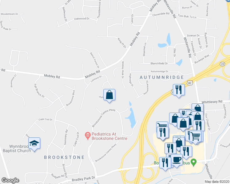 map of restaurants, bars, coffee shops, grocery stores, and more near 985 Lismore Drive in Columbus