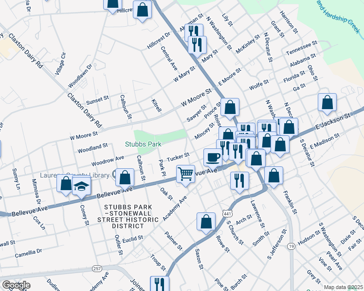 map of restaurants, bars, coffee shops, grocery stores, and more near 102 South Drive in Dublin