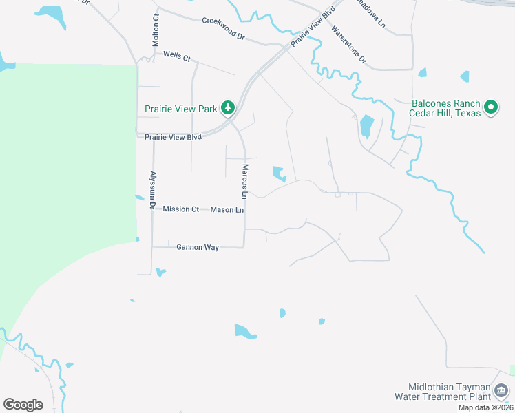 map of restaurants, bars, coffee shops, grocery stores, and more near 2534 Hardwick Lane in Cedar Hill