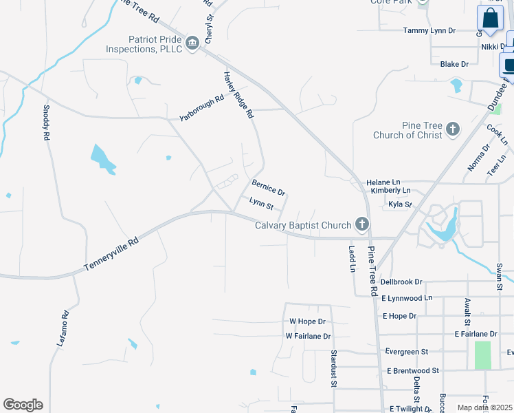 map of restaurants, bars, coffee shops, grocery stores, and more near 2971 Lynn Street in Longview