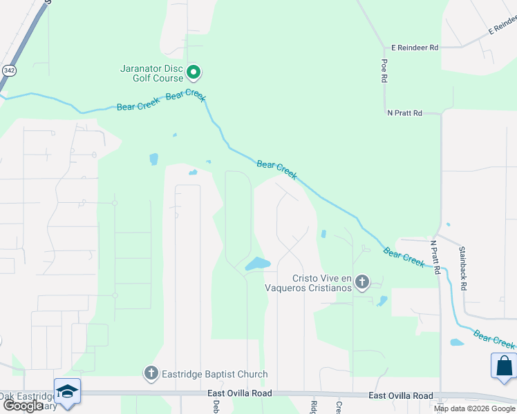 map of restaurants, bars, coffee shops, grocery stores, and more near 211 Lorene Drive in Red Oak