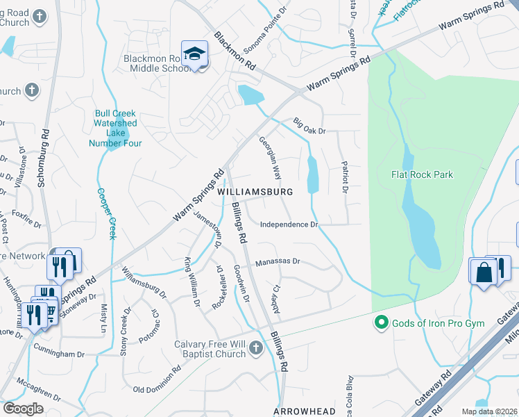 map of restaurants, bars, coffee shops, grocery stores, and more near 2 Latham Court in Columbus