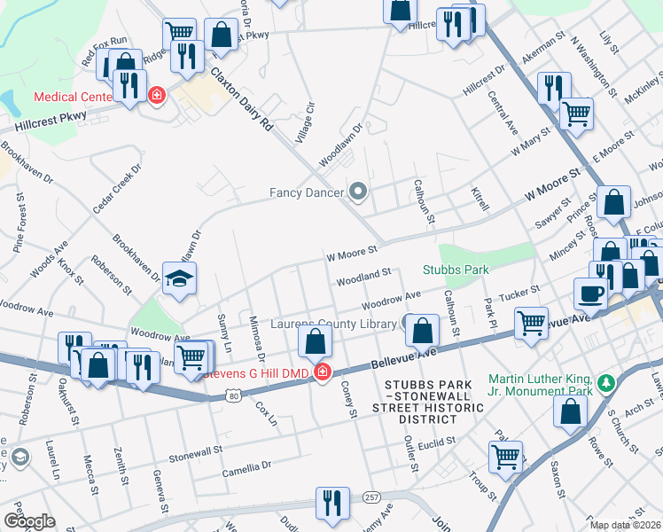 map of restaurants, bars, coffee shops, grocery stores, and more near 317 Duncan Street in Dublin