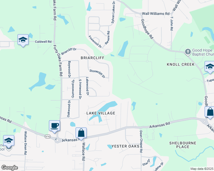 map of restaurants, bars, coffee shops, grocery stores, and more near 306 Briarcliff Dr in West Monroe