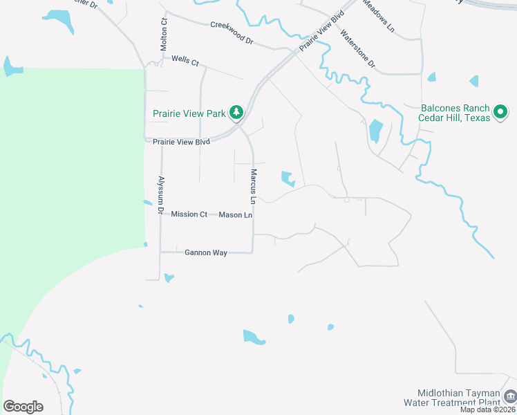 map of restaurants, bars, coffee shops, grocery stores, and more near 2534 Hardwick Lane in Cedar Hill