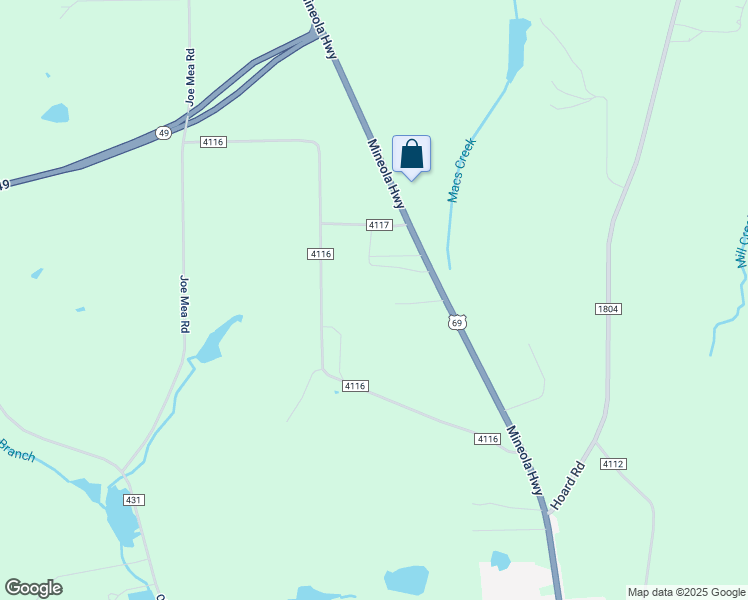 map of restaurants, bars, coffee shops, grocery stores, and more near 18835 U.S. 69 in Lindale