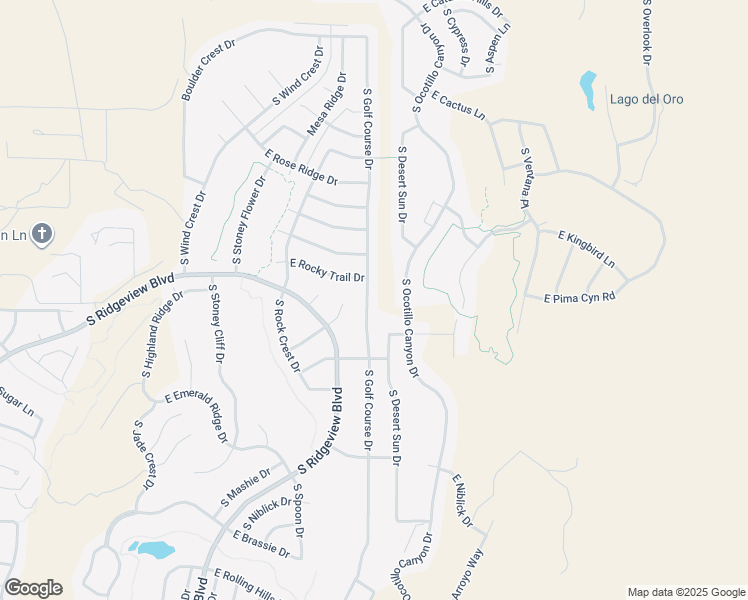 map of restaurants, bars, coffee shops, grocery stores, and more near 36945 South Golf Course Drive in Tucson