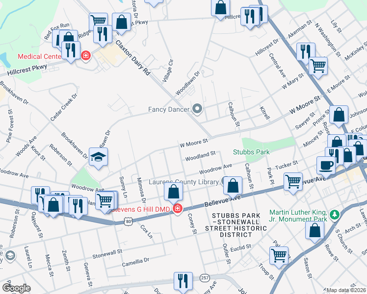 map of restaurants, bars, coffee shops, grocery stores, and more near 317 Duncan Street in Dublin