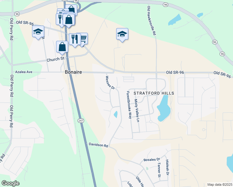 map of restaurants, bars, coffee shops, grocery stores, and more near 405 Windecker Drive in Bonaire
