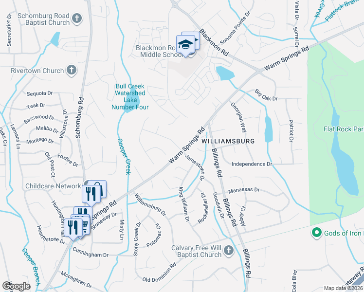 map of restaurants, bars, coffee shops, grocery stores, and more near 6502 Clearwater Drive in Columbus