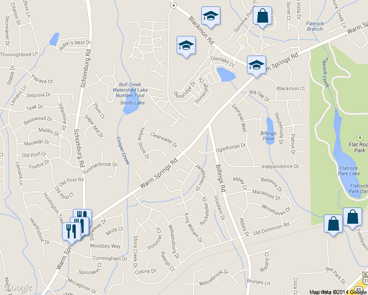 map of restaurants, bars, coffee shops, grocery stores, and more near 6502 Clearwater Drive in Columbus