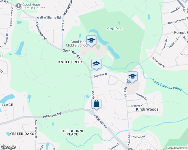 map of restaurants, bars, coffee shops, grocery stores, and more near 1110-1130 Good Hope Rd in West Monroe