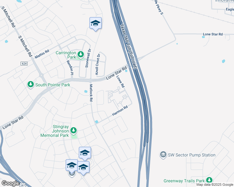 map of restaurants, bars, coffee shops, grocery stores, and more near 1300 Lowe Road in Mansfield