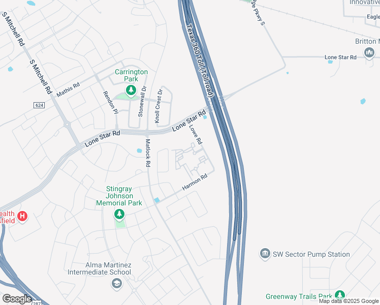 map of restaurants, bars, coffee shops, grocery stores, and more near 1300 Lowe Road in Mansfield