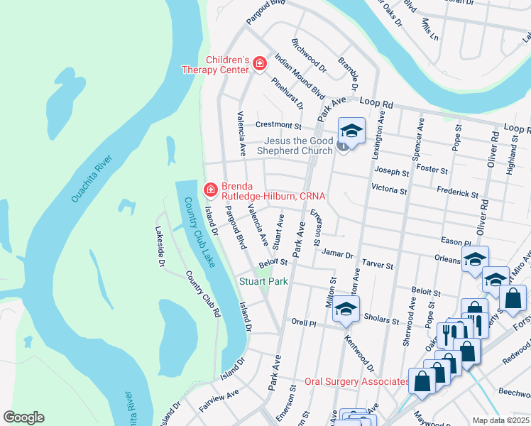 map of restaurants, bars, coffee shops, grocery stores, and more near 2606-2698 Kenmore St in Monroe