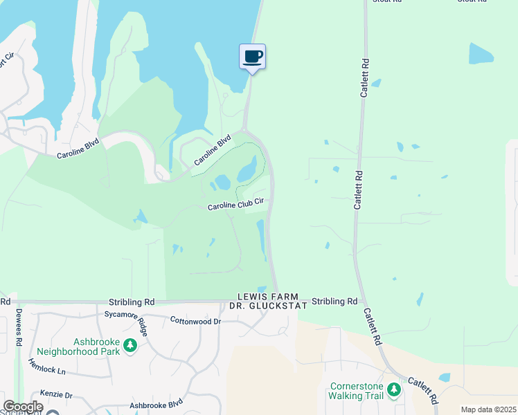 map of restaurants, bars, coffee shops, grocery stores, and more near 169 Caroline Club Circle in Madison