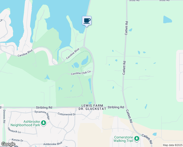 map of restaurants, bars, coffee shops, grocery stores, and more near 173 Caroline Club Circle in Madison