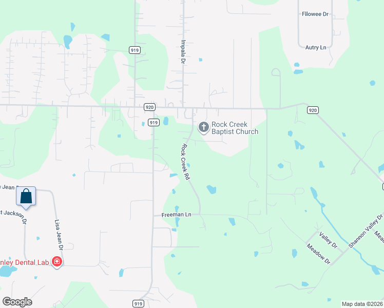 map of restaurants, bars, coffee shops, grocery stores, and more near 2101 Rock Creek Road in Crowley