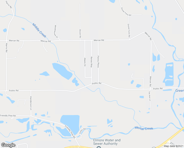 map of restaurants, bars, coffee shops, grocery stores, and more near 325 Renee Way in Elmore