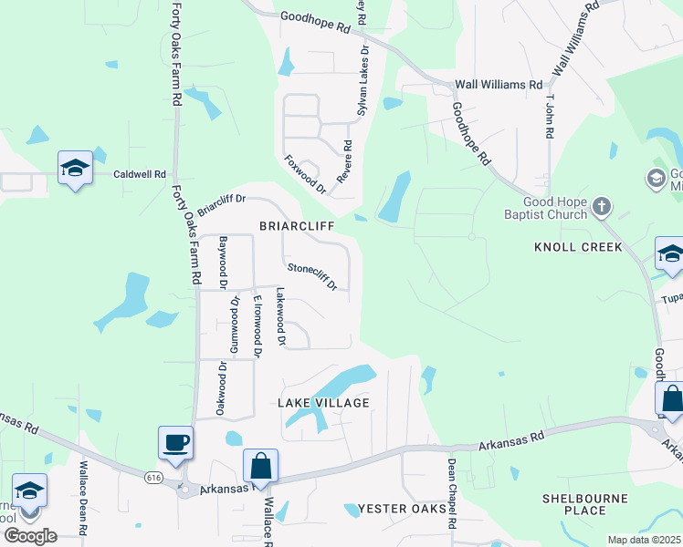 map of restaurants, bars, coffee shops, grocery stores, and more near 226 Briarcliff Dr in West Monroe