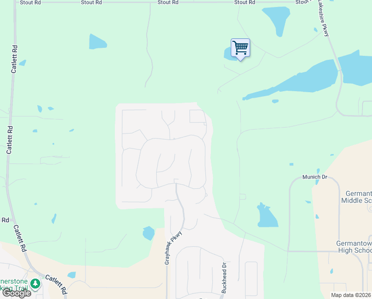 map of restaurants, bars, coffee shops, grocery stores, and more near 119 Grayhawk Cove in Madison