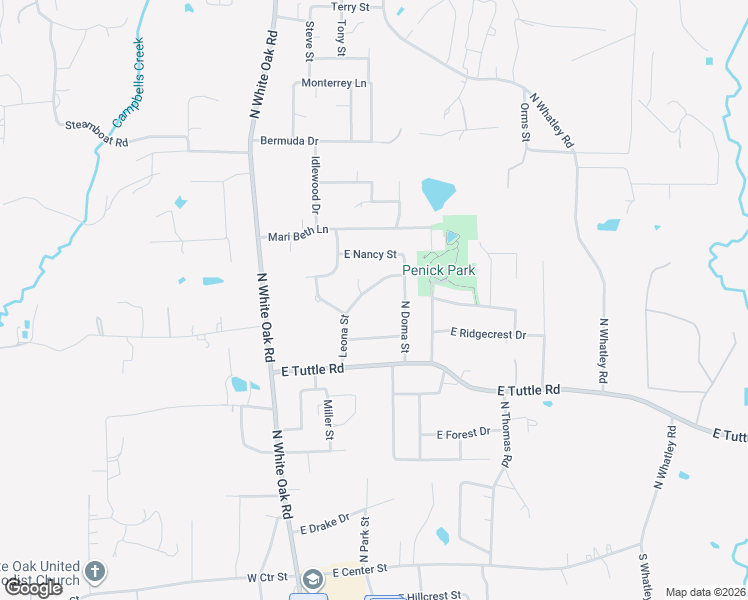 map of restaurants, bars, coffee shops, grocery stores, and more near 706 Leona Street in White Oak