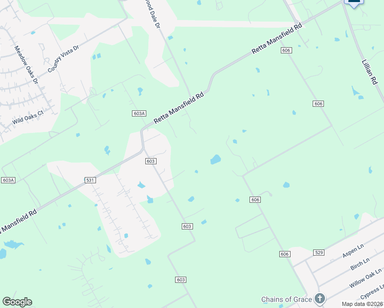 map of restaurants, bars, coffee shops, grocery stores, and more near 10424 County Road 603 in Burleson