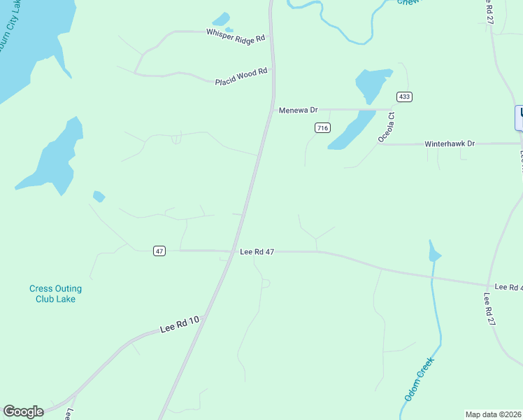 map of restaurants, bars, coffee shops, grocery stores, and more near 8309-8313 Society Hill Road in Opelika