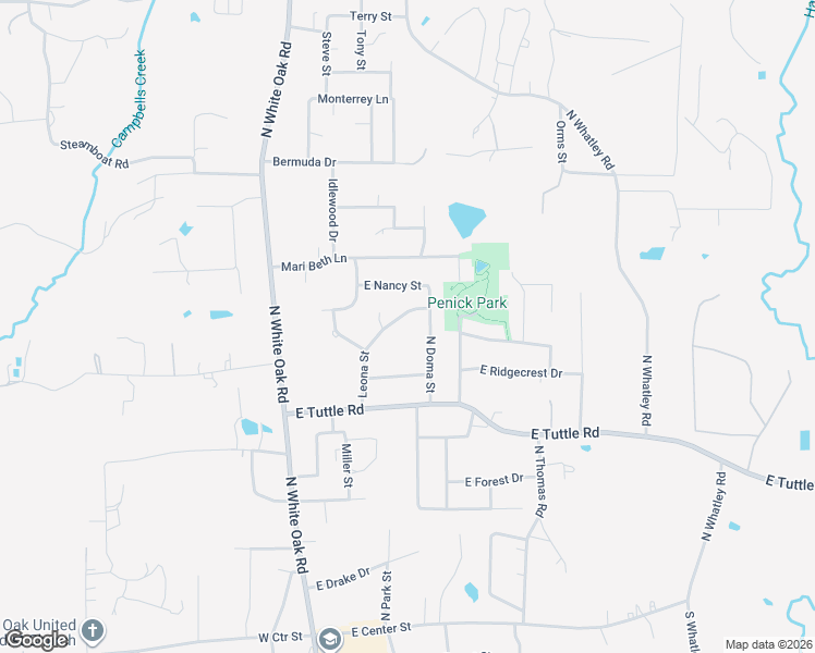 map of restaurants, bars, coffee shops, grocery stores, and more near 706 Leona Street in White Oak