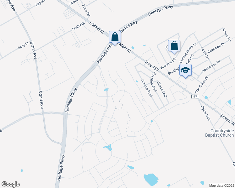 map of restaurants, bars, coffee shops, grocery stores, and more near 1200 S Main St in Mansfield