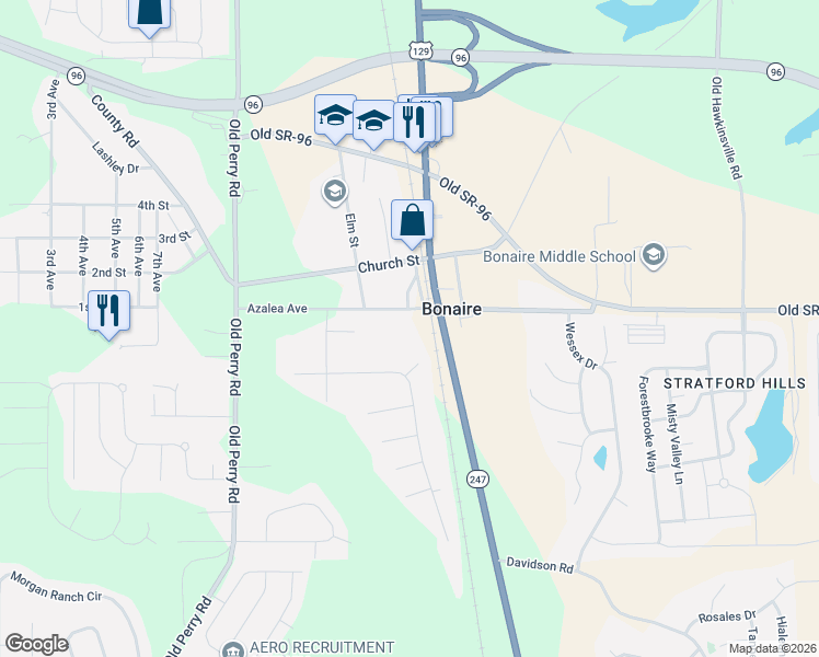 map of restaurants, bars, coffee shops, grocery stores, and more near 213 Chisom Trail in Bonaire