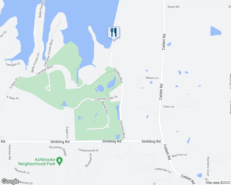 map of restaurants, bars, coffee shops, grocery stores, and more near 112 Links Cove in Madison