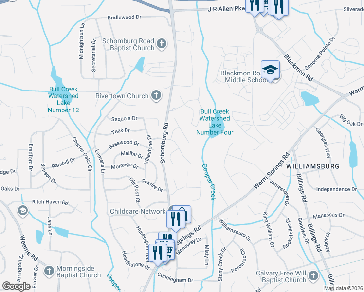 map of restaurants, bars, coffee shops, grocery stores, and more near 1013 Sugar Mill Drive in Columbus