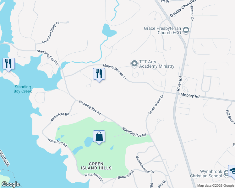 map of restaurants, bars, coffee shops, grocery stores, and more near 6551 Green Island Dr in Columbus