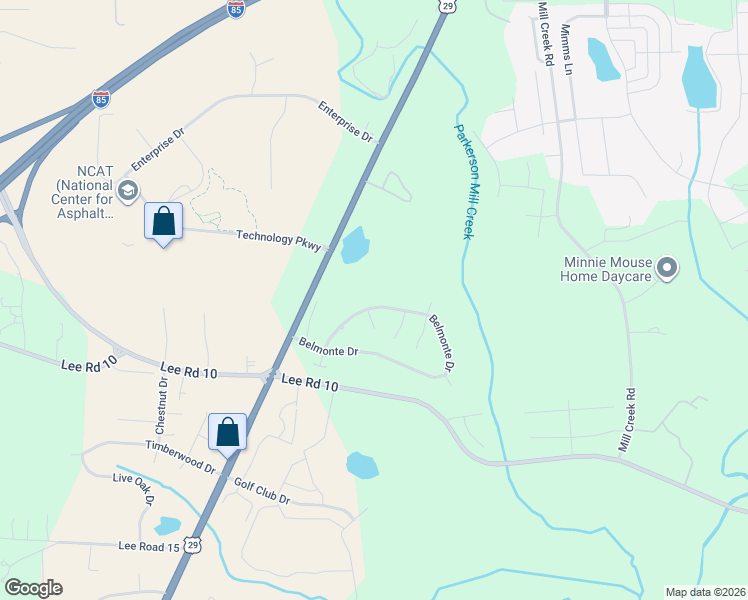 map of restaurants, bars, coffee shops, grocery stores, and more near 648 Belmonte Drive in Auburn