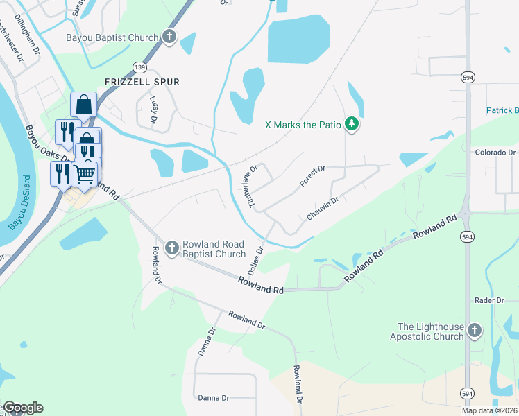 map of restaurants, bars, coffee shops, grocery stores, and more near 1-19 Timberlane Dr in Monroe