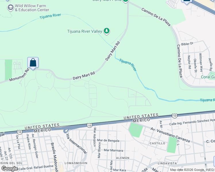 map of restaurants, bars, coffee shops, grocery stores, and more near 2995 Clearwater Way in San Diego
