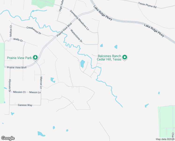 map of restaurants, bars, coffee shops, grocery stores, and more near 1827 Sunset Crossing in Cedar Hill
