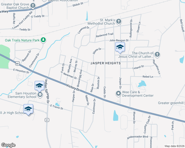 map of restaurants, bars, coffee shops, grocery stores, and more near 218 Mae Drive in Marshall