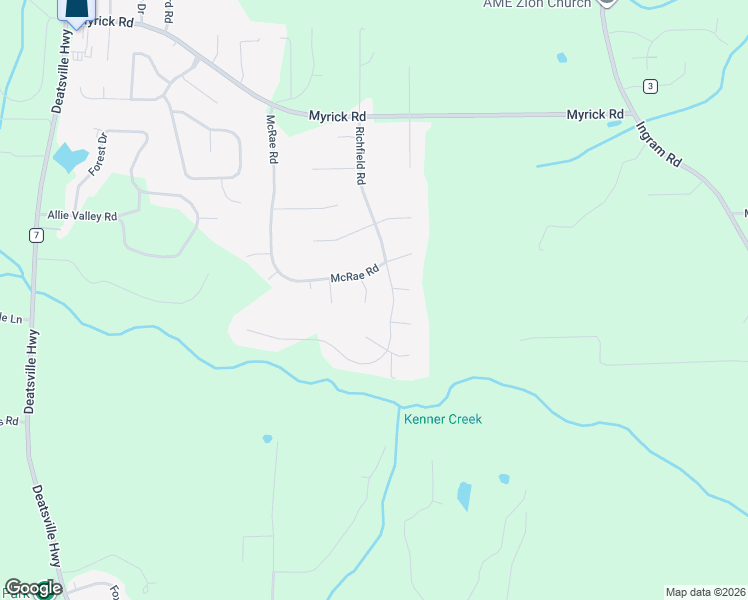map of restaurants, bars, coffee shops, grocery stores, and more near 57 Alexander Court in Deatsville