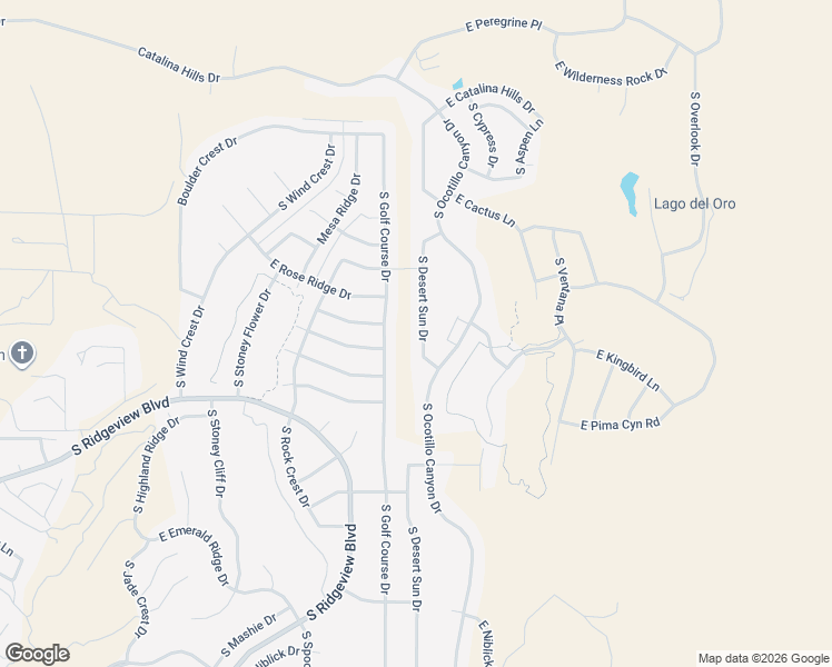 map of restaurants, bars, coffee shops, grocery stores, and more near 36546 South Desert Sun Drive in Tucson