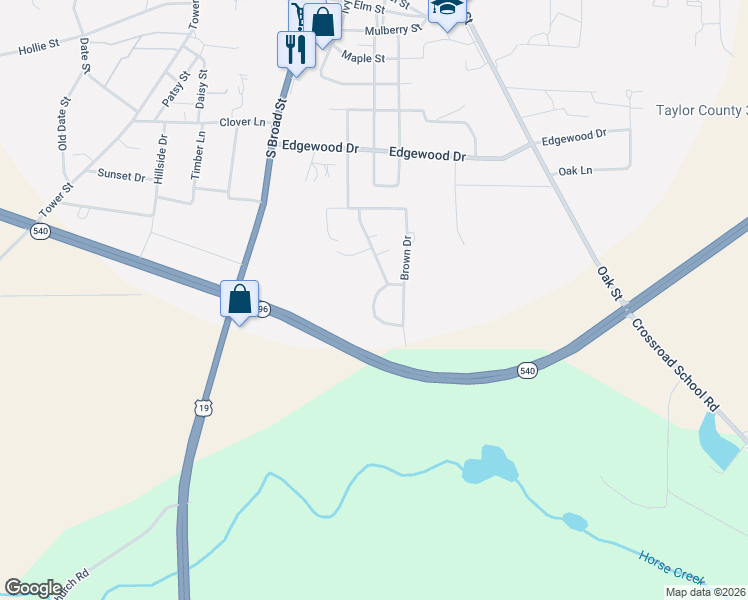map of restaurants, bars, coffee shops, grocery stores, and more near 1 Heath Lane in Butler