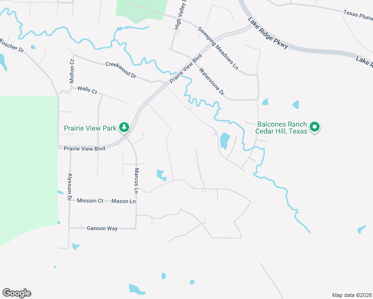 map of restaurants, bars, coffee shops, grocery stores, and more near 1917 Mount McKinley Place in Cedar Hill