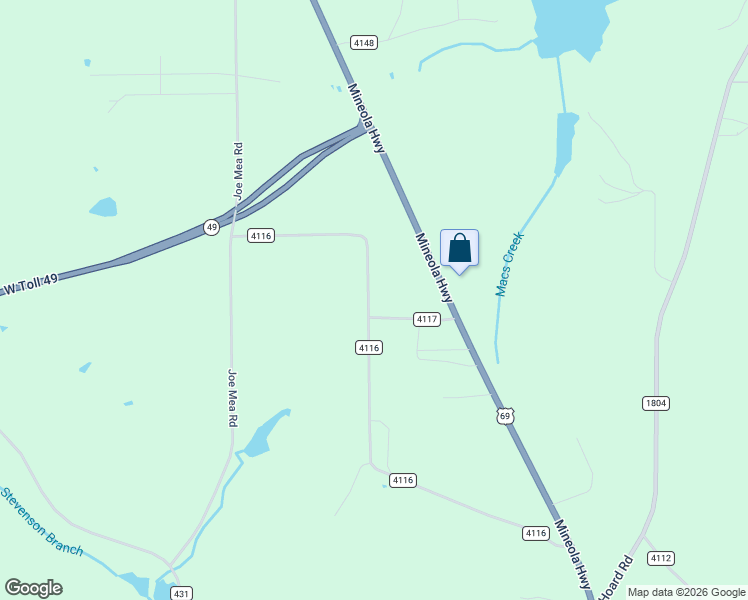 map of restaurants, bars, coffee shops, grocery stores, and more near 15414 County Road 4117 in Lindale