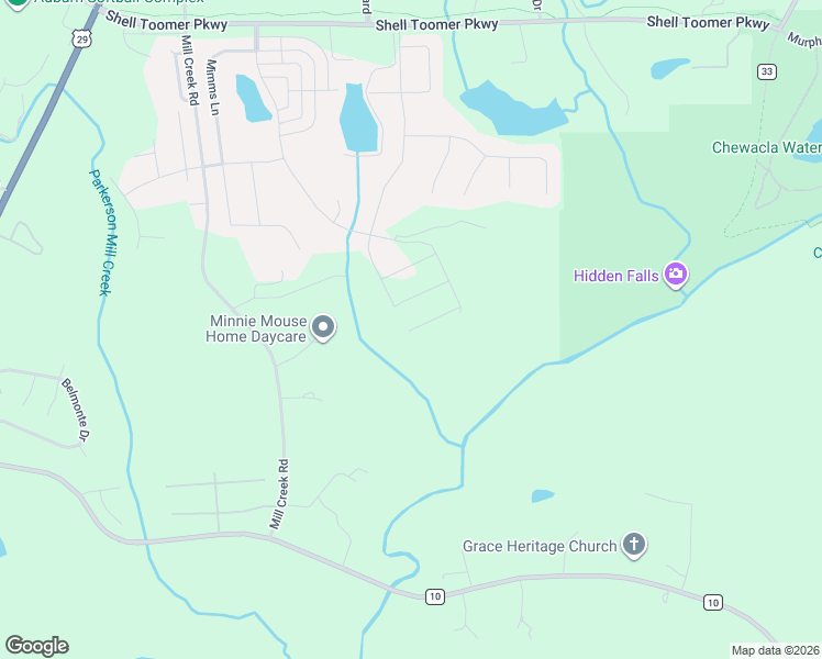map of restaurants, bars, coffee shops, grocery stores, and more near 1 Lee Road 449 in Auburn