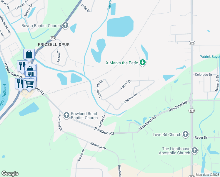 map of restaurants, bars, coffee shops, grocery stores, and more near 111 Briarwood Drive in Monroe