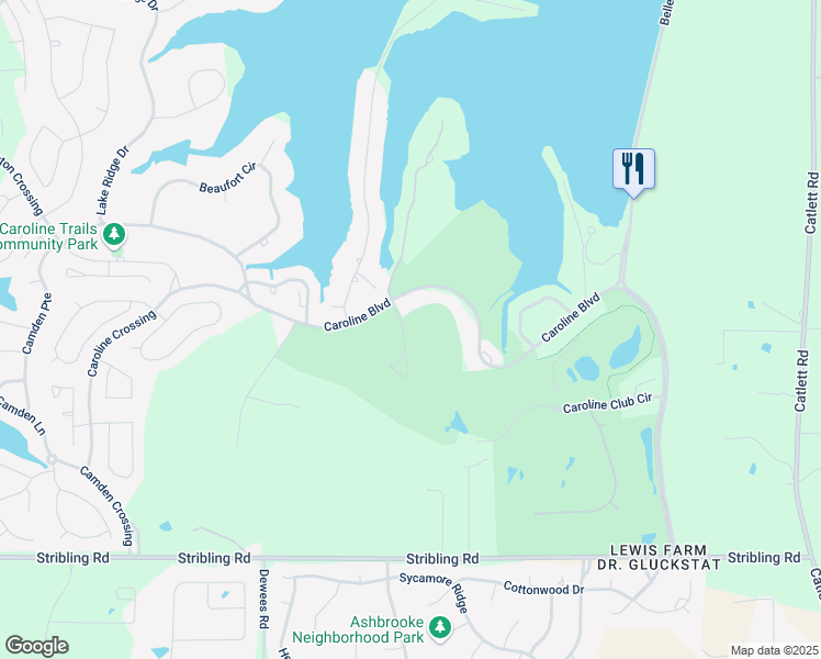 map of restaurants, bars, coffee shops, grocery stores, and more near 335 Caroline Boulevard in Madison